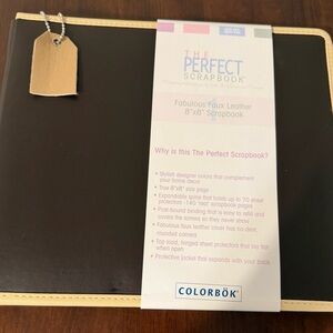 The Perfect Scrapbook 8x8 Fabulous Faux Leather Colorbok Black Tan